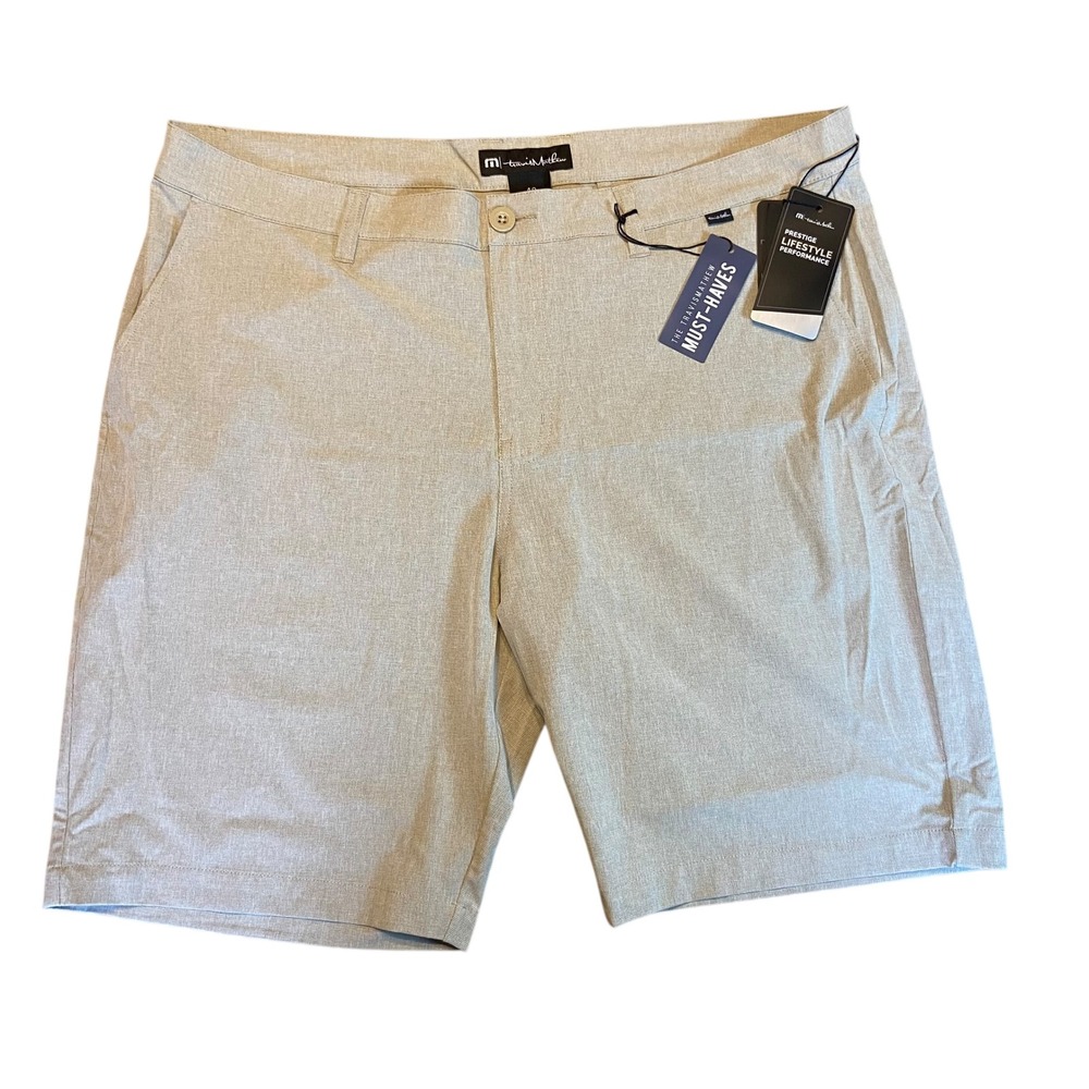 Travis Mathew Beck Khaki Golf Shorts Men's Size 40 Stretch NEW